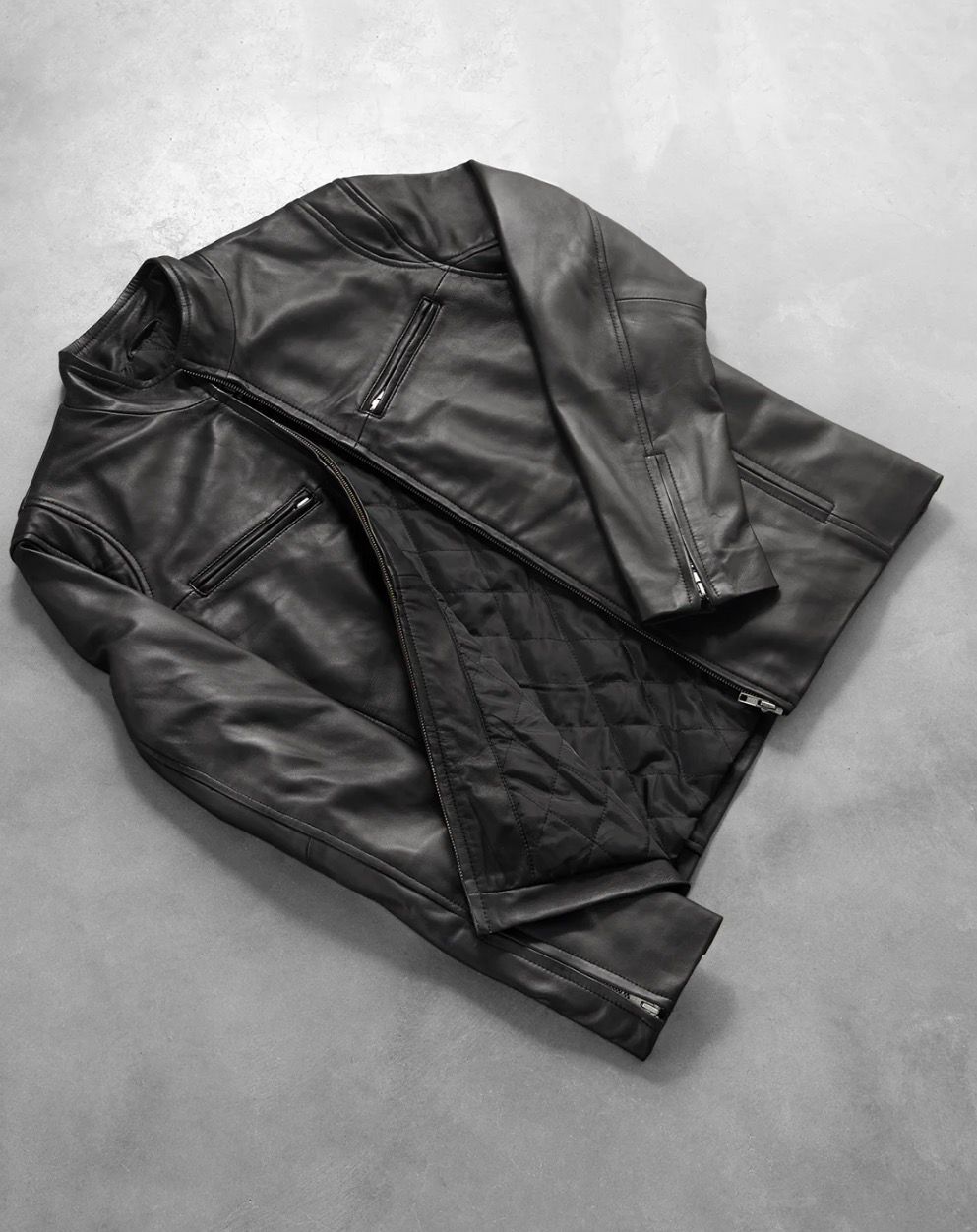IONIC BLACK LEATHER JACKET