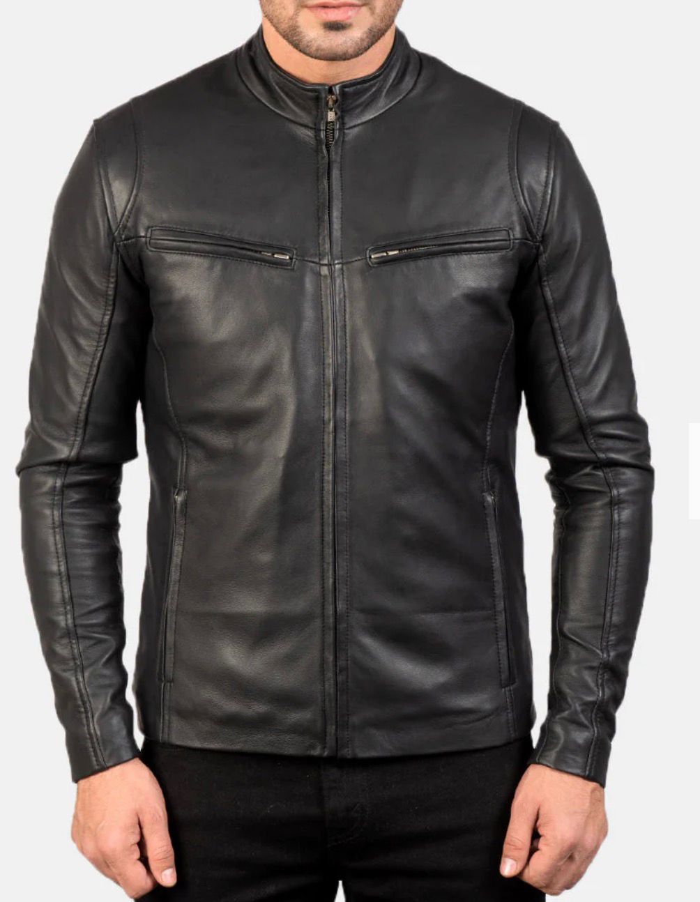 IONIC BLACK LEATHER JACKET