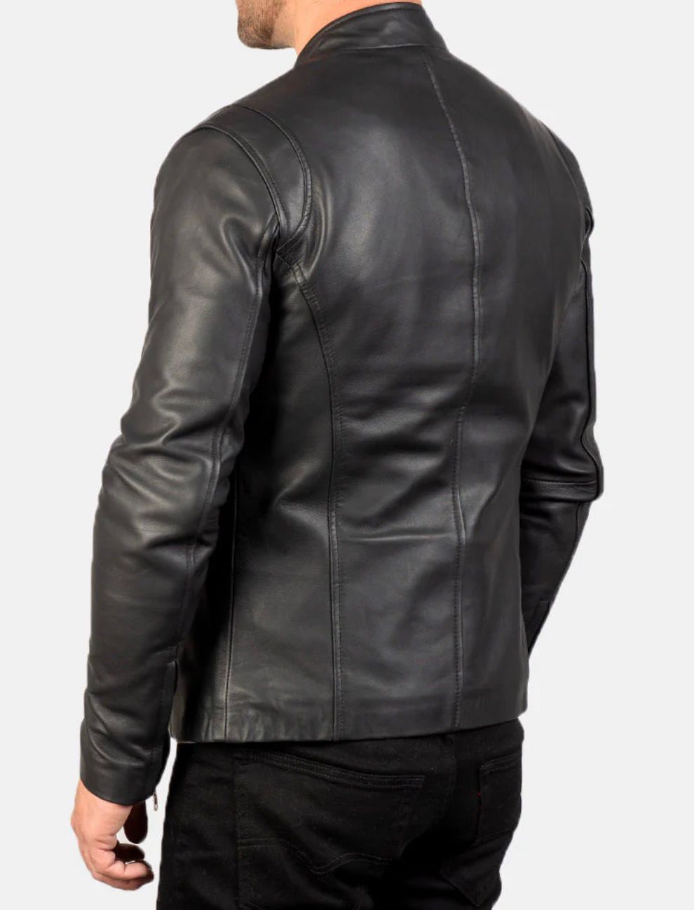 IONIC BLACK LEATHER JACKET