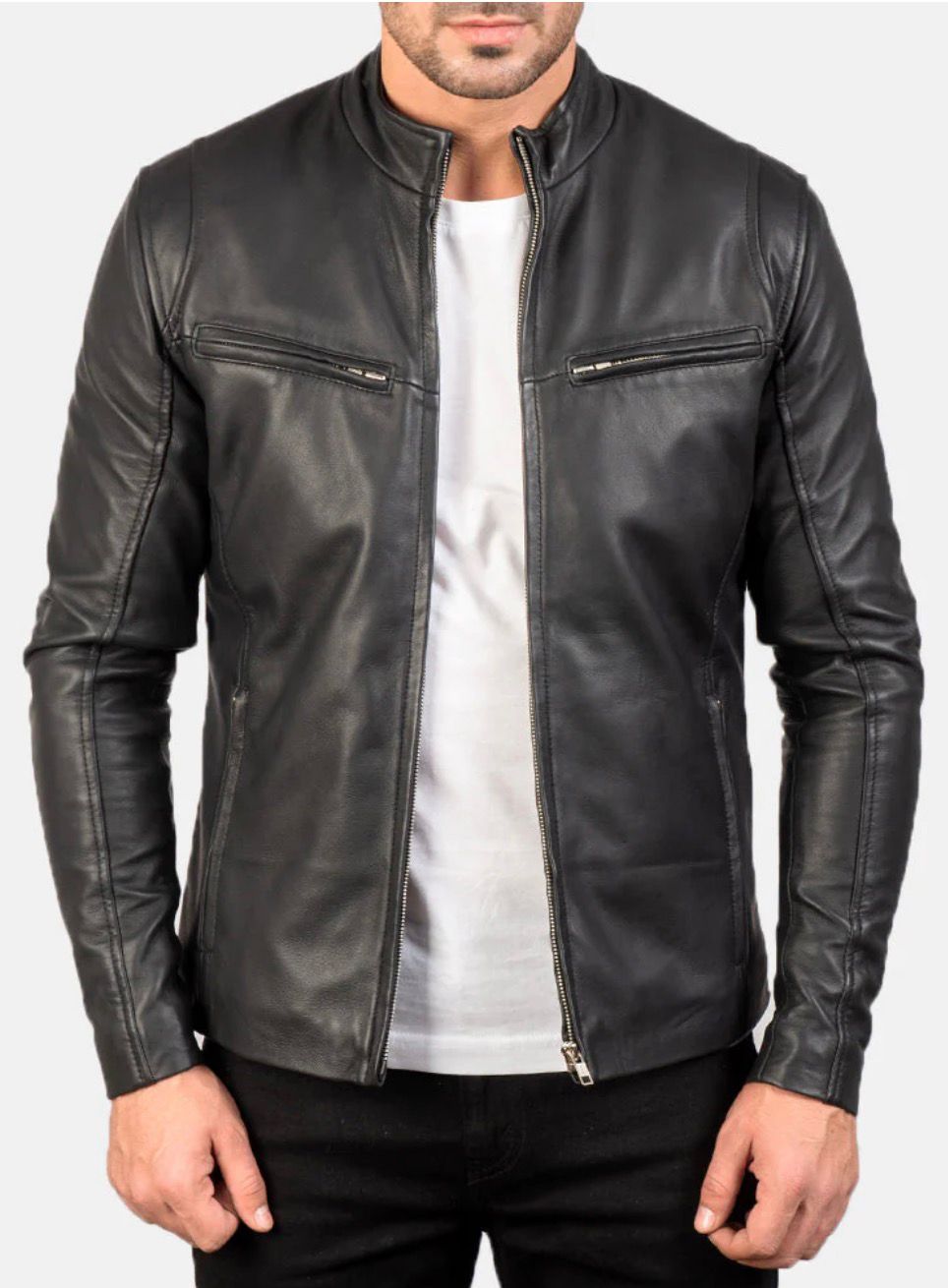 IONIC BLACK LEATHER JACKET