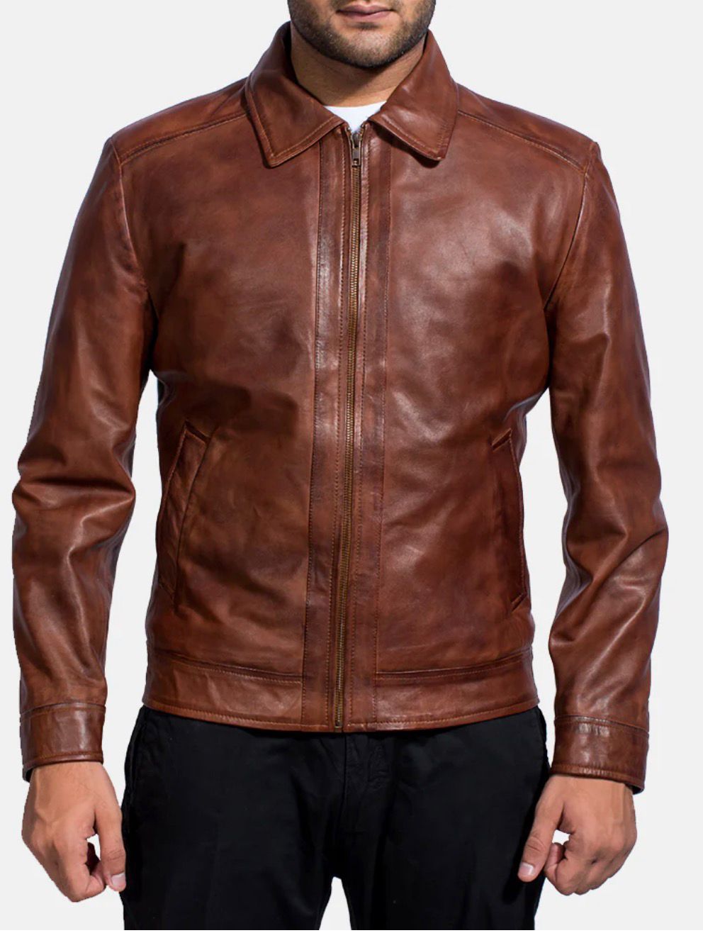INFERNO BROWN LEATHER JACKET