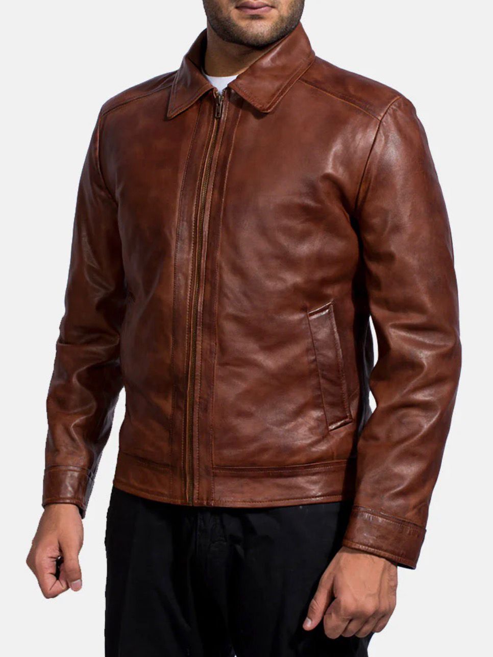 INFERNO BROWN LEATHER JACKET