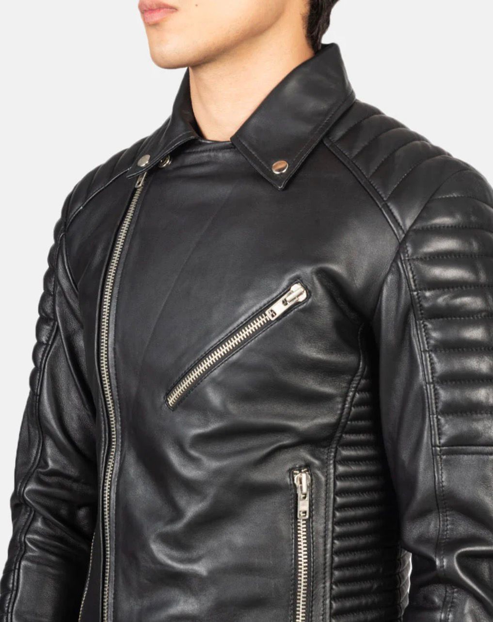 ARMAND BLACK LEATHER BIKER JACKET