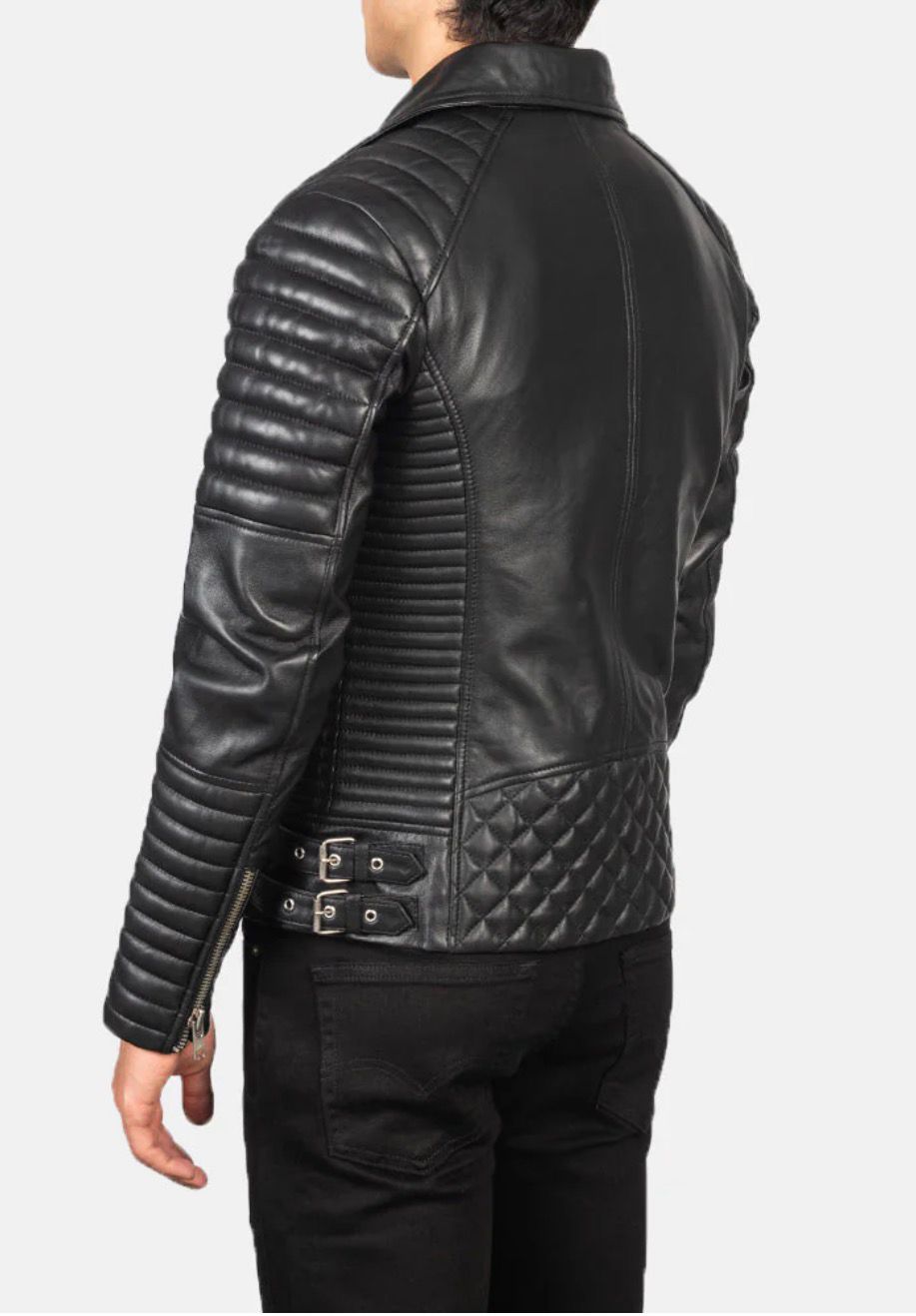 ARMAND BLACK LEATHER BIKER JACKET