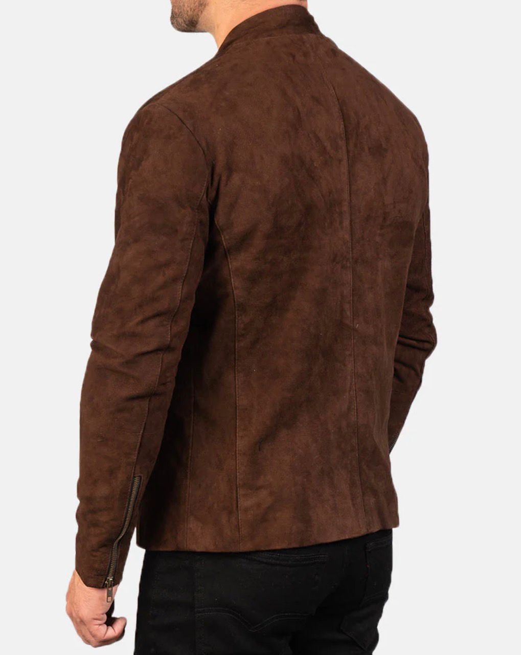 CHARCOAL MOCHA SUEDE BIKER JACKET