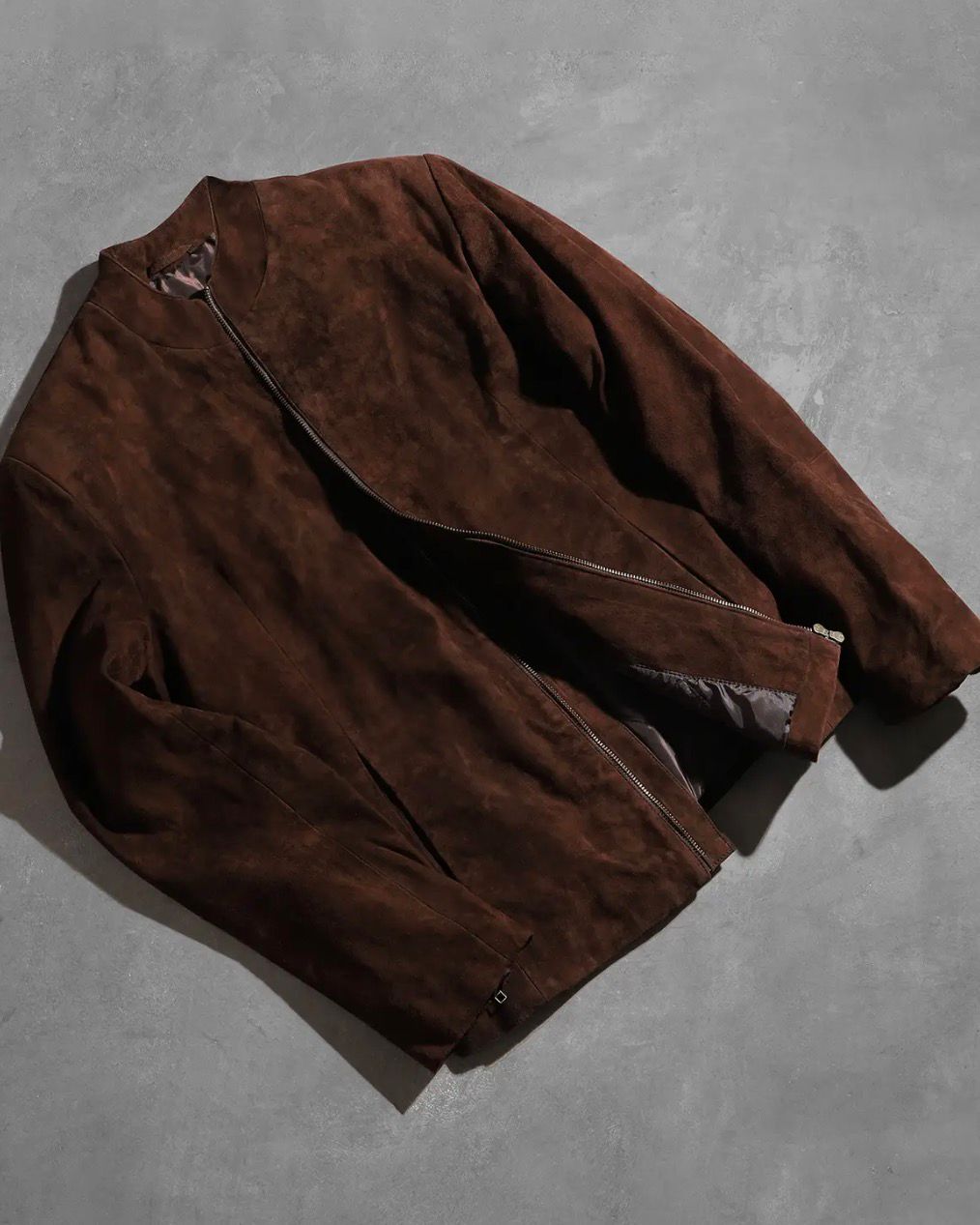 CHARCOAL MOCHA SUEDE BIKER JACKET